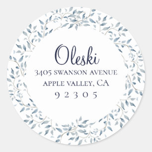 Aufkleber für die blaue Folienkraut-Rücksendeadres