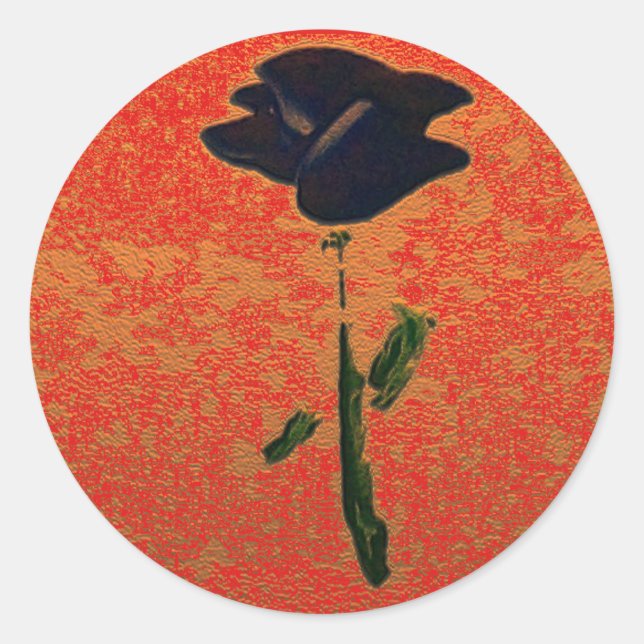 Aufkleber für die blaue Rose (Vorderseite)