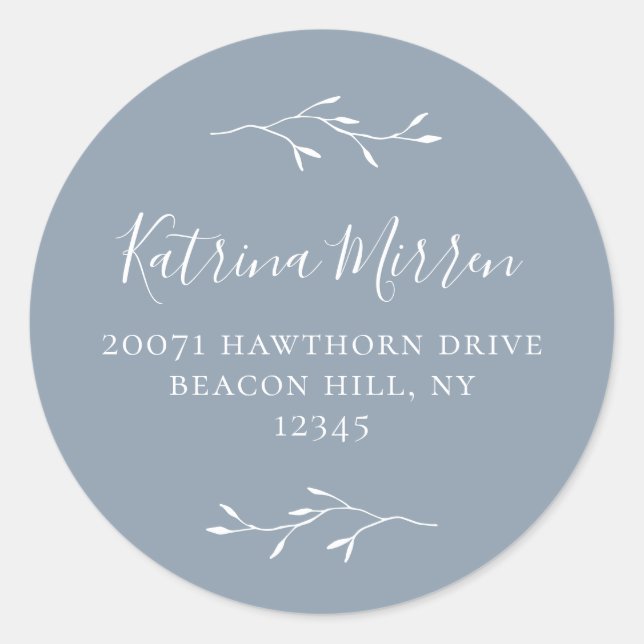 Aufkleber für die blaue Rücksendeadresse der botan (Vorderseite)