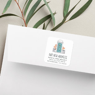 Aufkleber für die blaue Tür