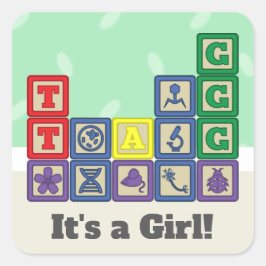 Aufkleber für die Blocks-Ankündigung eines zukünft