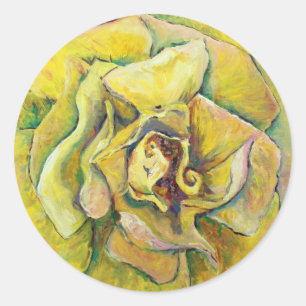 Aufkleber für die Blume des Gelben Roses wirbeln