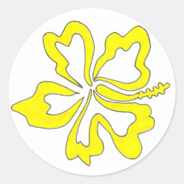 Aufkleber für die Blume von Gelben tropischen Hibi