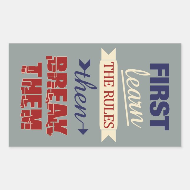 Aufkleber für die Bruchregeln (Vorderseite)