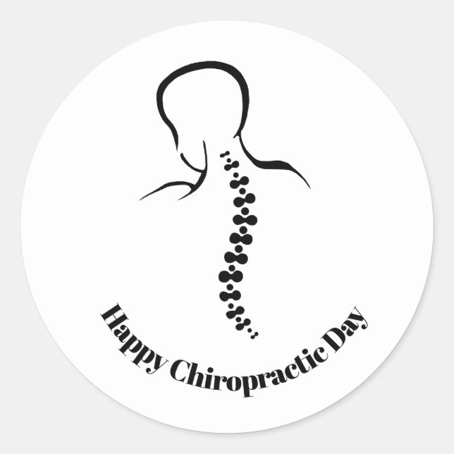 Aufkleber für die Chiropraktische Rücken- und Wirb (Vorderseite)