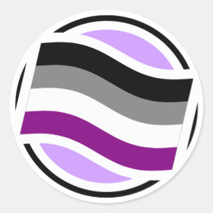 Aufkleber für die Definition des Begriffs "asexuel