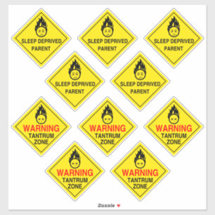 Aufkleber für die elterliche Warnung