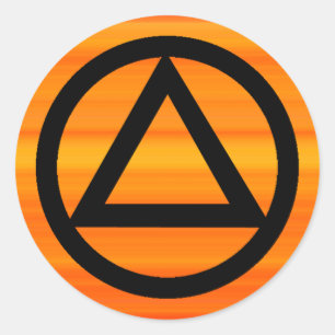 Aufkleber für die Erholung Kreis und Dreieck