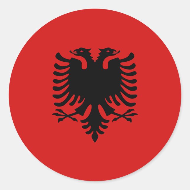 Aufkleber für die Flagge Albaniens (Vorderseite)