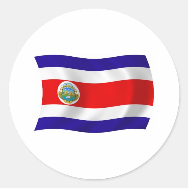 Aufkleber für die Flagge Costa Rica (Vorderseite)