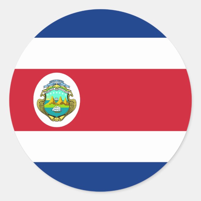 Aufkleber für die Flagge Costa Rica (Vorderseite)