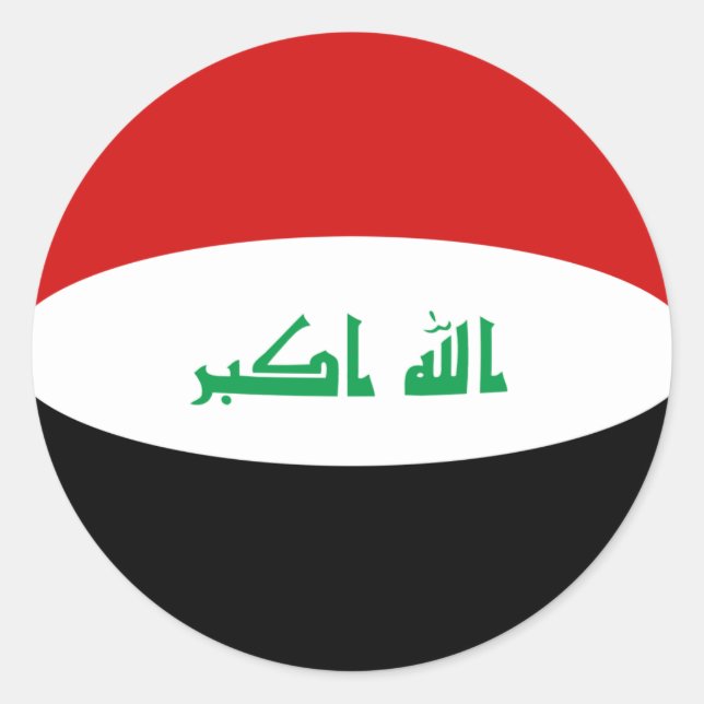 Aufkleber für die Flagge des Irak (Vorderseite)