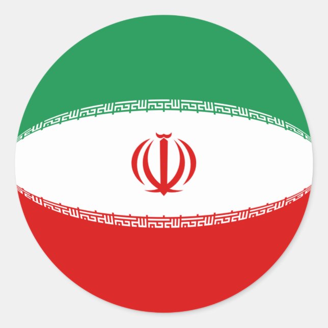 Aufkleber für die Flagge des Iran (Vorderseite)