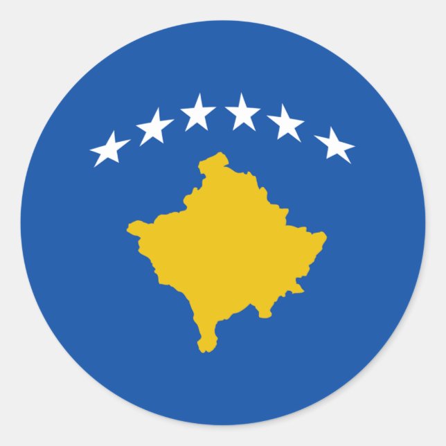 Aufkleber für die Flagge des Kosovo (Vorderseite)