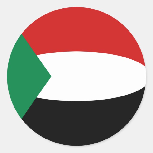 Aufkleber für die Flagge des Sudan (Vorderseite)