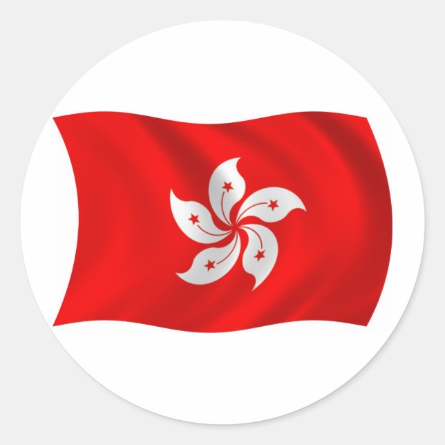 Aufkleber für die Flagge Hongkongs (Vorderseite)