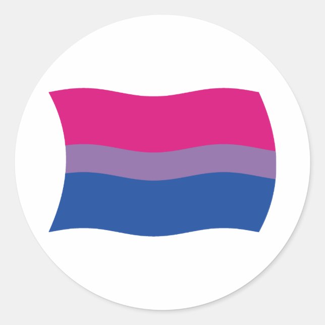 Aufkleber für die Flagge mit Bisexuellen (Vorderseite)