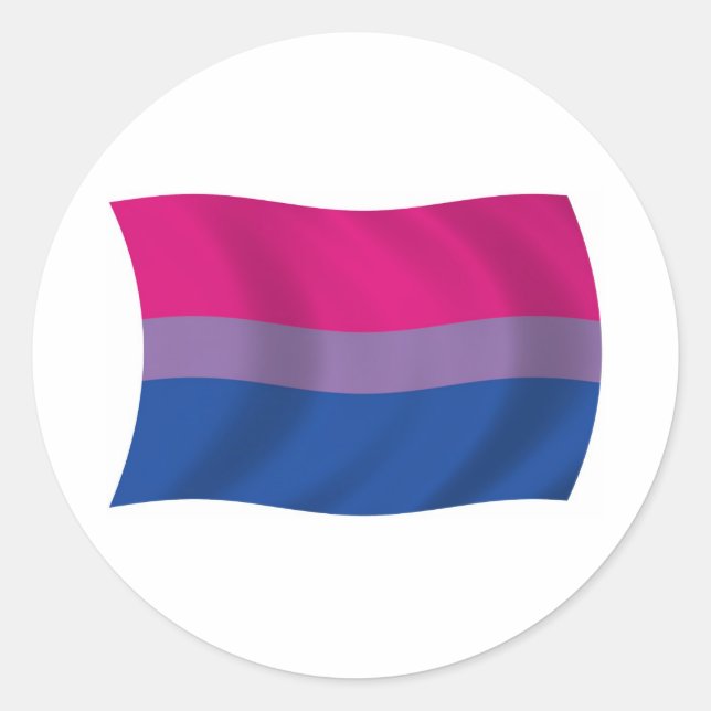 Aufkleber für die Flagge mit Bisexuellen (Vorderseite)