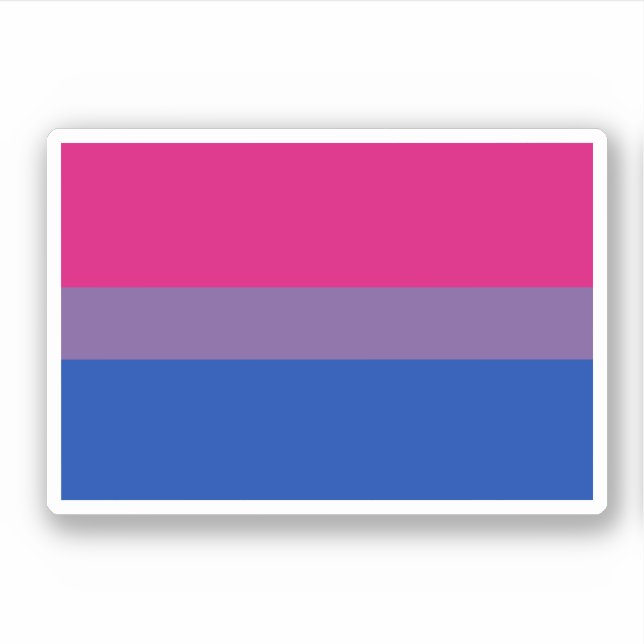 Aufkleber für die Flagge mit Bisexuellen (Vorderseite)