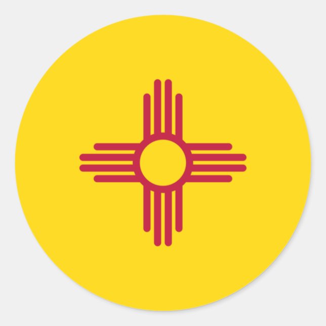 Aufkleber für die Flagge New Mexico (Vorderseite)