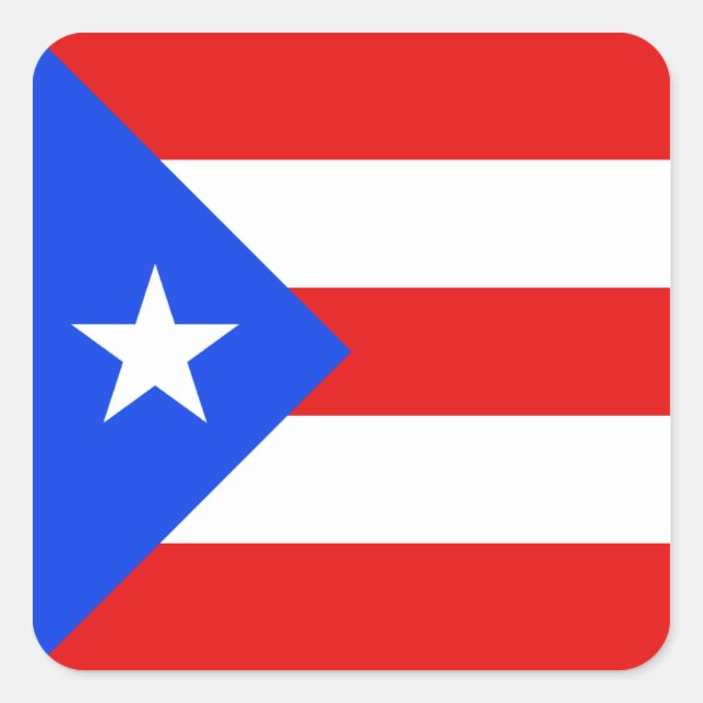 Aufkleber für die Flagge Puerto Rico (Vorderseite)