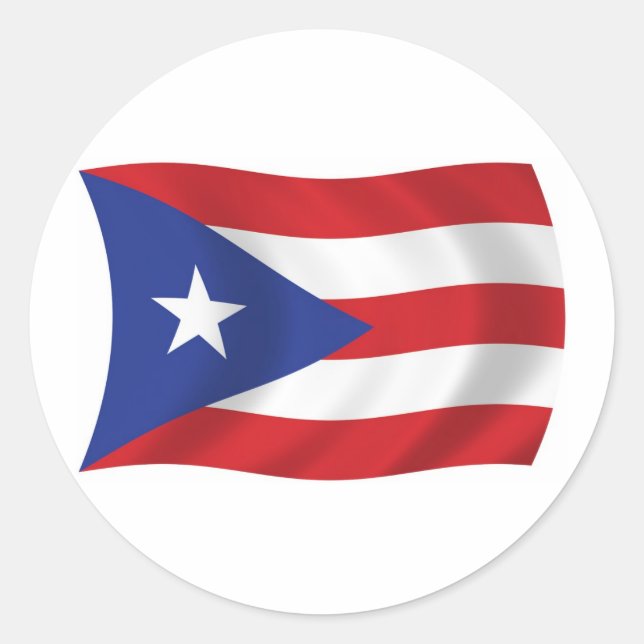 Aufkleber für die Flagge Puerto Rico (Vorderseite)