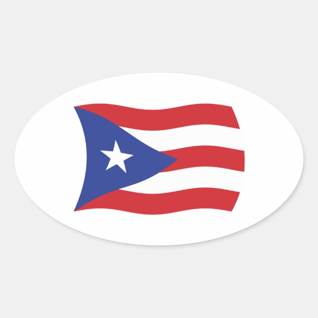 Aufkleber für die Flagge Puerto Rico (Vorderseite)