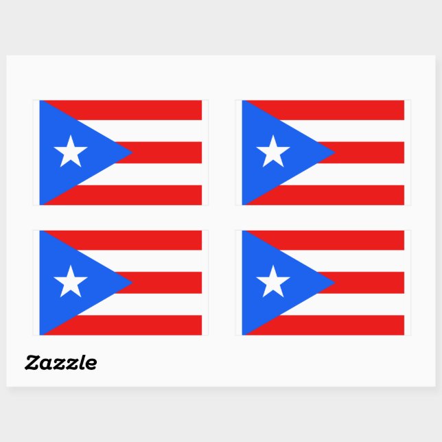 Aufkleber für die Flagge Puerto Rico (Blatt)