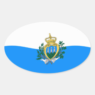 Aufkleber für die Flagge San Marino