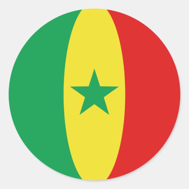 Aufkleber für die Flagge Senegal (Vorderseite)