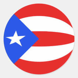 Aufkleber für die Flagge von Puerto Rico Fisheye