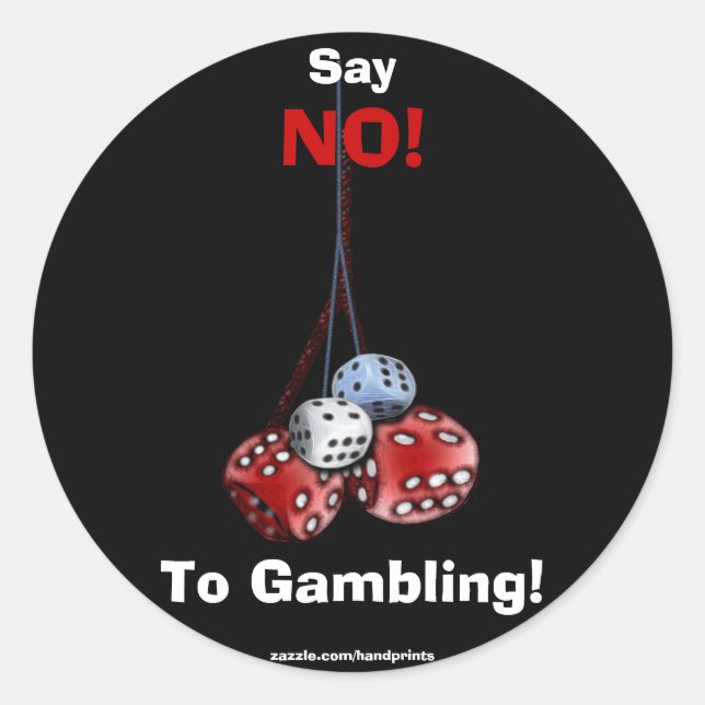 Aufkleber für die Gambling-Kampagne (Vorderseite)