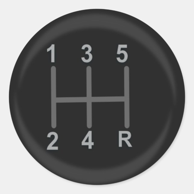 Aufkleber für die Gangschaltung (Vorderseite)