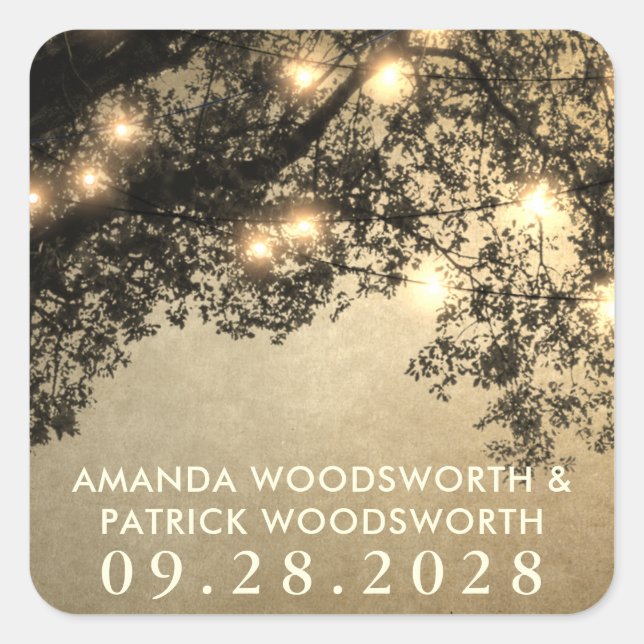 Aufkleber für die Gastgeschenk Hochzeit von rustik (Vorderseite)