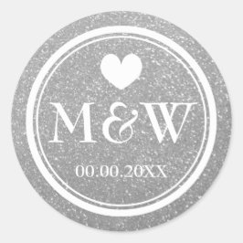 Aufkleber für die Gastgeschenk Hochzeit von Silver