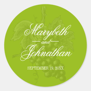 Aufkleber für die Gastgeschenk Hochzeit von Toile