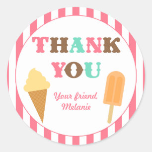 Aufkleber für die Geburtstagspartei von Eis