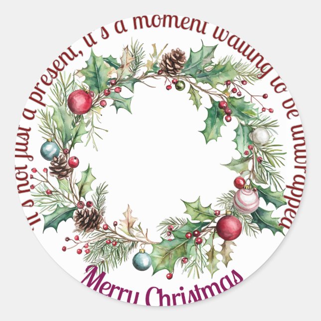 Aufkleber für die Geschenkverpackung (Vorderseite)