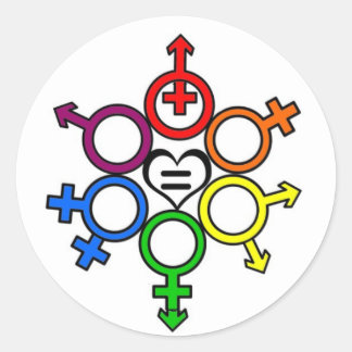 Aufkleber für die Gleichstellung der Lieben