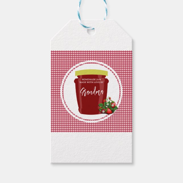 Aufkleber für die hausgemachte Jam Label bearbeitb Geschenkanhänger (Vorderseite)