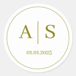 Aufkleber für die Hochzeitmonogramm-Initialen, Per