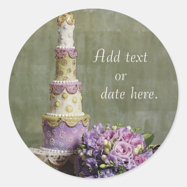 Aufkleber für die Hochzeitstorte (Vorderseite)