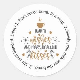 Aufkleber für die Holidacocoa-Bombe, Etikett mit h