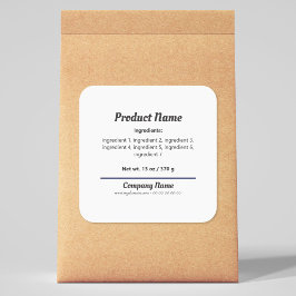 Aufkleber für die Inhaltsstoffliste