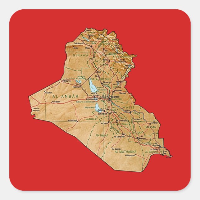 Aufkleber für die Irak-Karte (Vorderseite)