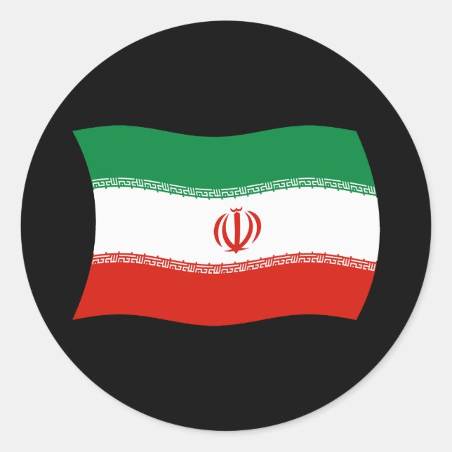 Aufkleber für die iranische Flagge (Vorderseite)