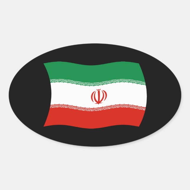 Aufkleber für die iranische Flagge (Vorderseite)