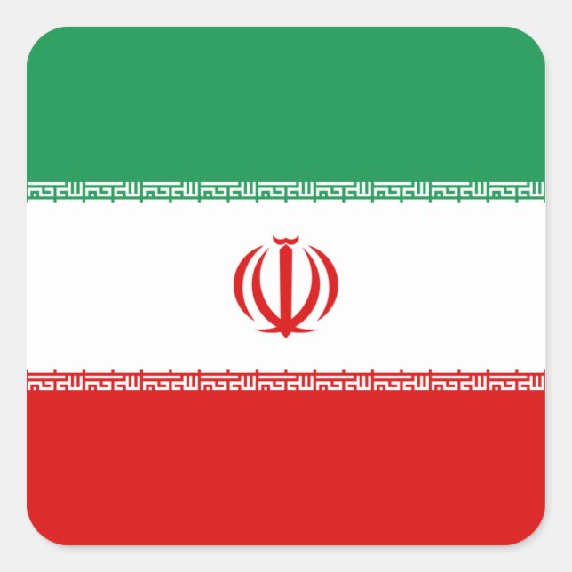 Aufkleber für die iranische Flagge (Vorderseite)