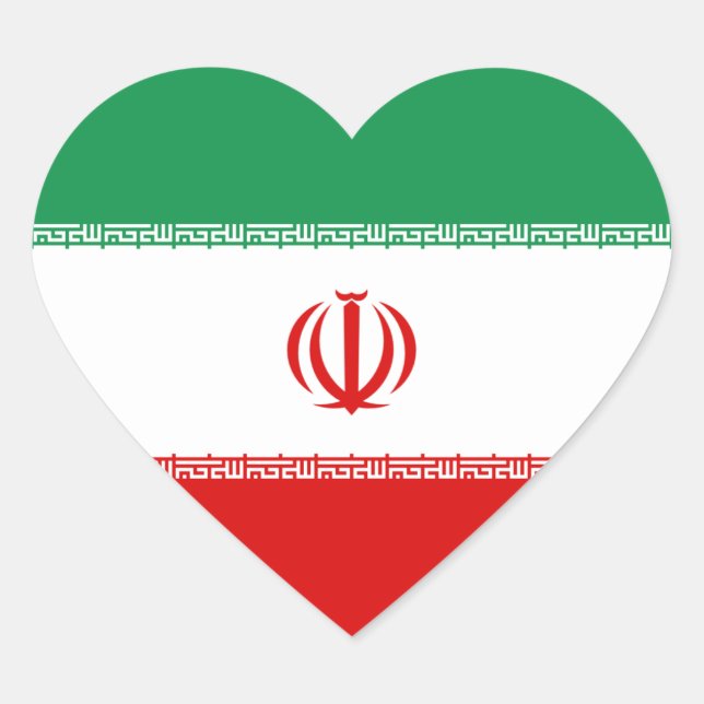 Aufkleber für die iranische Flagge (Vorderseite)