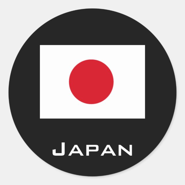 Aufkleber für die japanische Flagge (Vorderseite)
